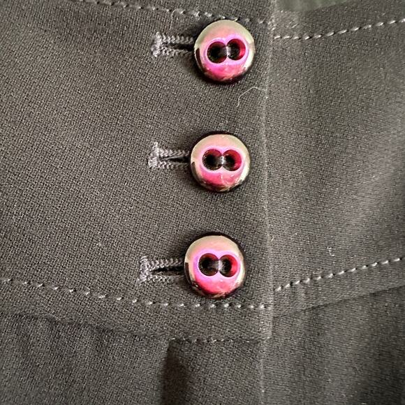 ESCADA | Y2K Vintage Wool Wide Leg Cuffed Trousers | Size 38 / US Size 8 - Picture 3 of 5